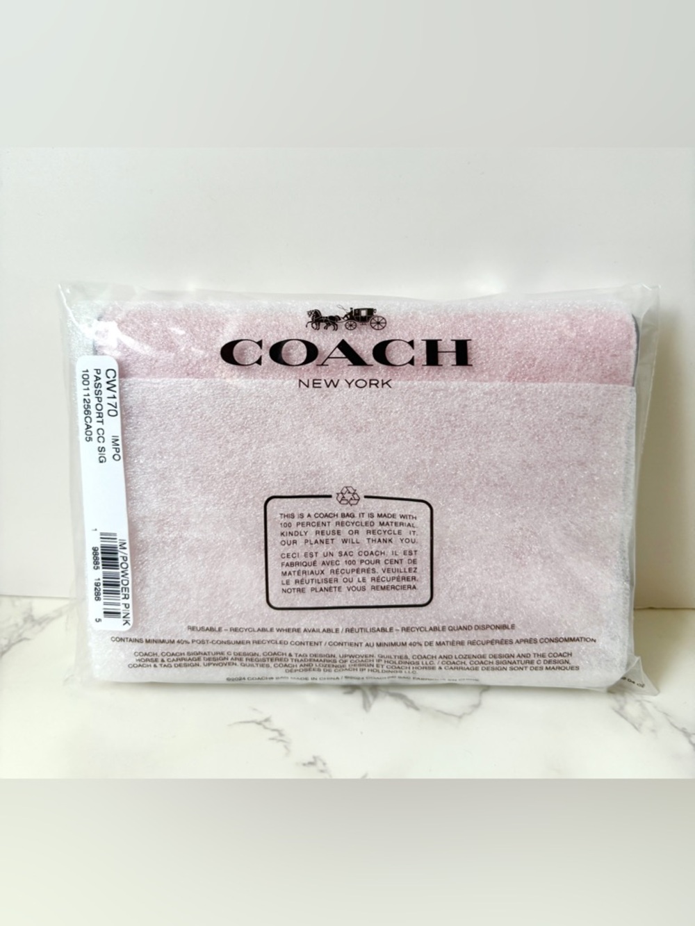 New Coach Powder Pink Passport Card Holder Wallet Limited Edition 2026 Release - Picture 3 of 10